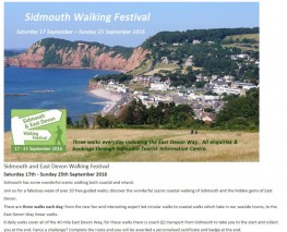 Sidmouth Walking Festival 22 - 28 September 2018